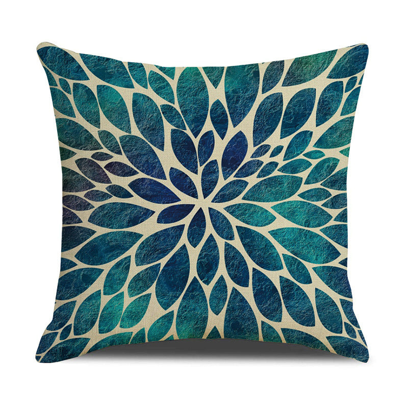 Home Fashion Simple Ocean Wave Digital Printed Pillowcase