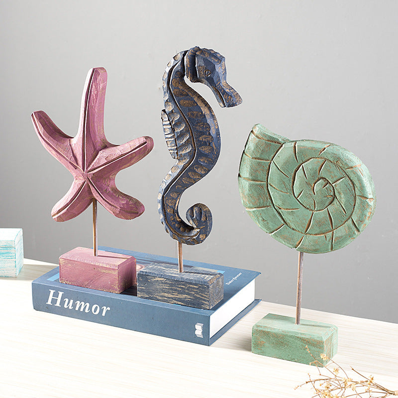 Home decor starfish seahorse conch living room