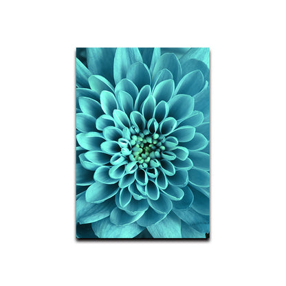 Ocean Wave, Blue Flower Oil Painting Nordic Decorative Painting