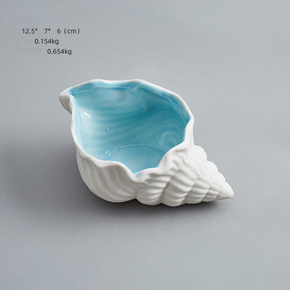 Cute Conch Dish Earrings Ring Jewelry Dish Decoration Tray