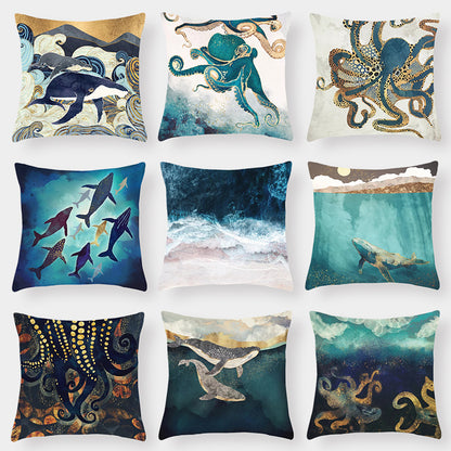 Nordic Ocean World Home Sofa Pillow