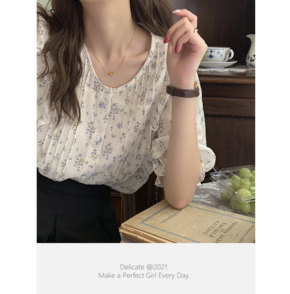 Short-sleeved Chiffon Shirt