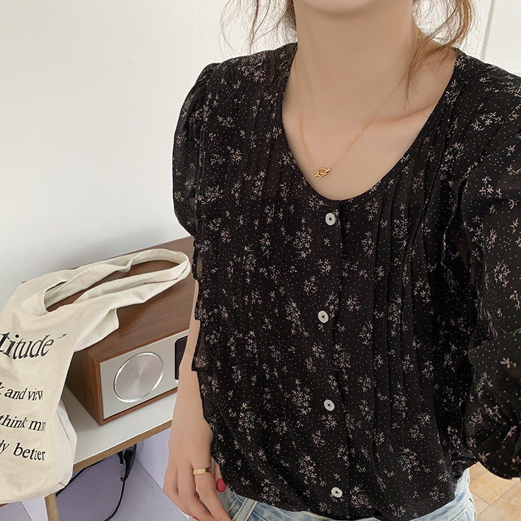 Short-sleeved Chiffon Shirt