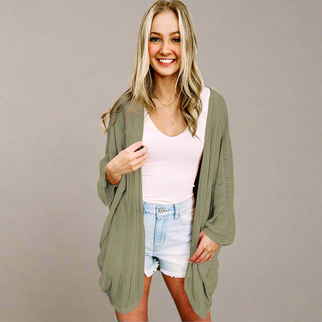 Knitted Long-sleeved Shirt Thin Loose Cardigan