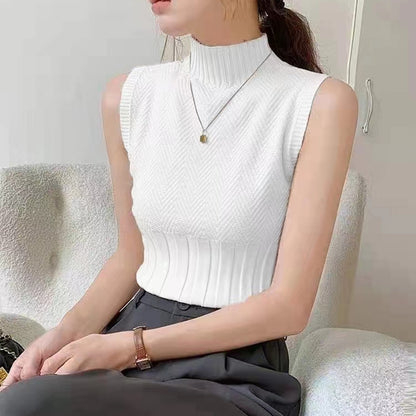 Vest Slim Turtleneck Knitted Bottoming Shirt