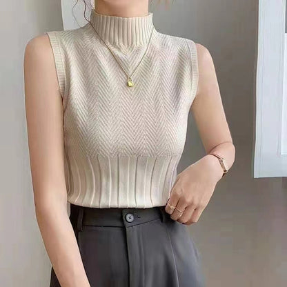 Vest Slim Turtleneck Knitted Bottoming Shirt