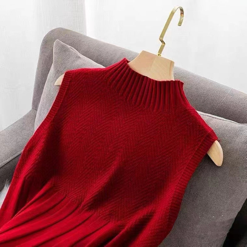 Vest Slim Turtleneck Knitted Bottoming Shirt