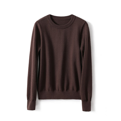 Autumn And Winter Half High Collar Loose Knitted Bottoming Shirt Sweater For Women