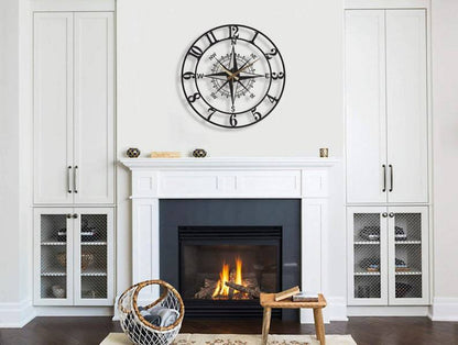 Creative Simple Compass Wall Clock Home Decoration