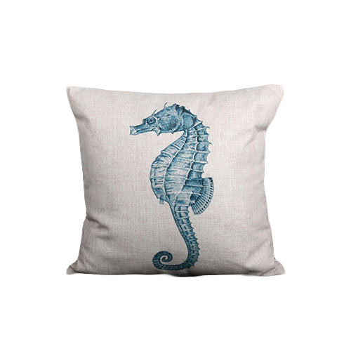 Blue Mediterranean Ocean Style Pillowcase Shell Starfish Coral Cushion