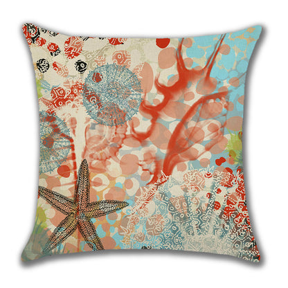 Home American Ocean Style Linen Pillow Cover