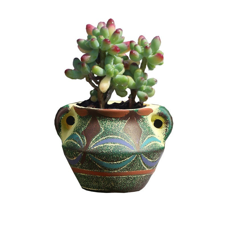 Small Size Mediterranean Succulent Flowerpot Ceramic Basin