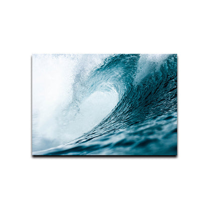 Ocean Wave, Blue Flower Oil Painting Nordic Decorative Painting