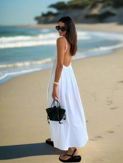 Backless Long Casual Dresses