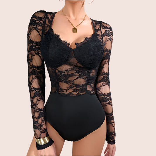 Laced Sleeves Summer Lace Jumpsuit