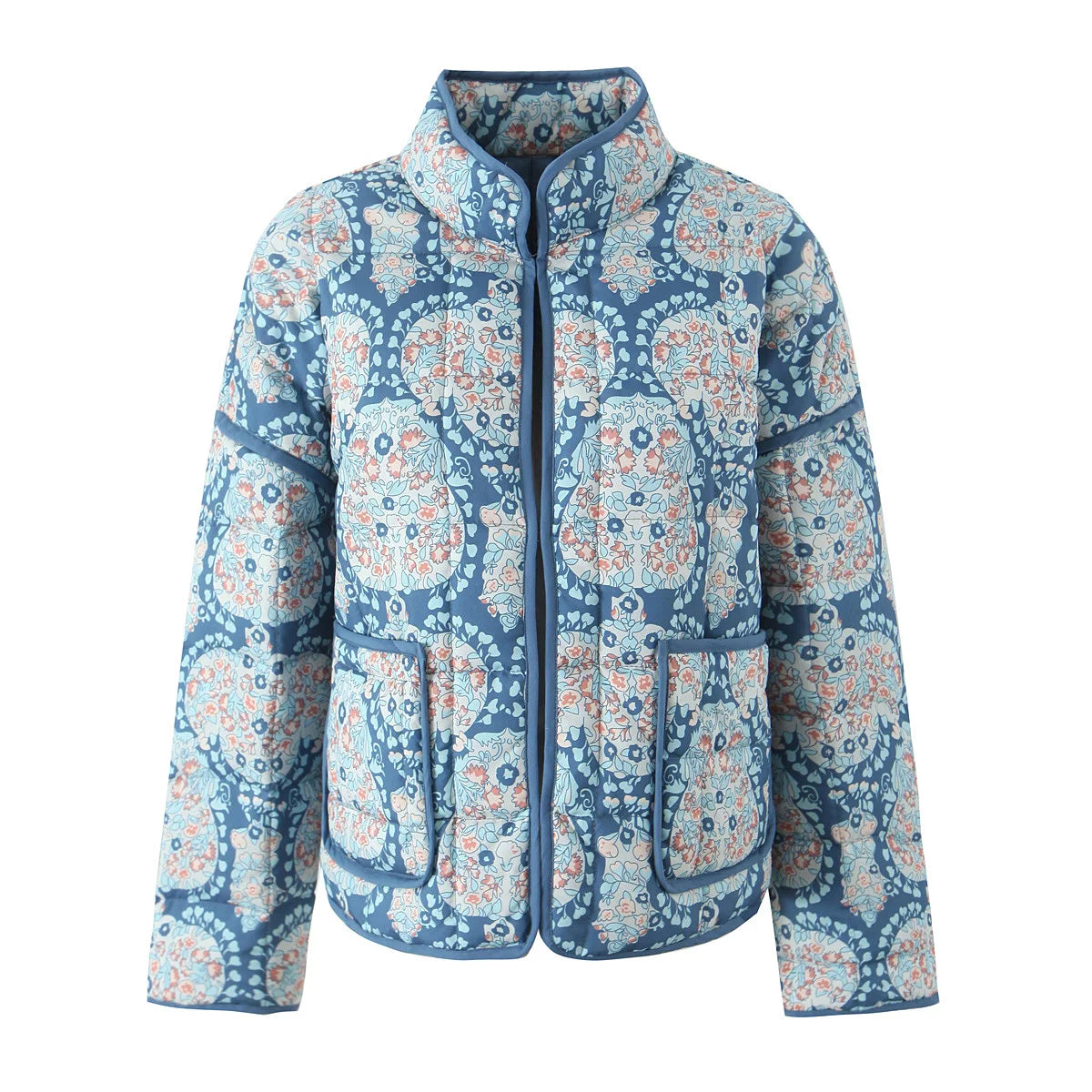 Quilted floral cotton jacket