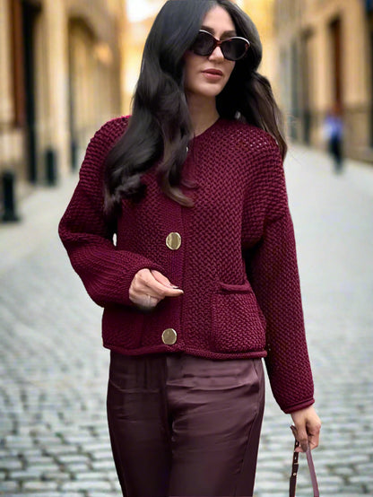 Vintage Wine Red Sweater