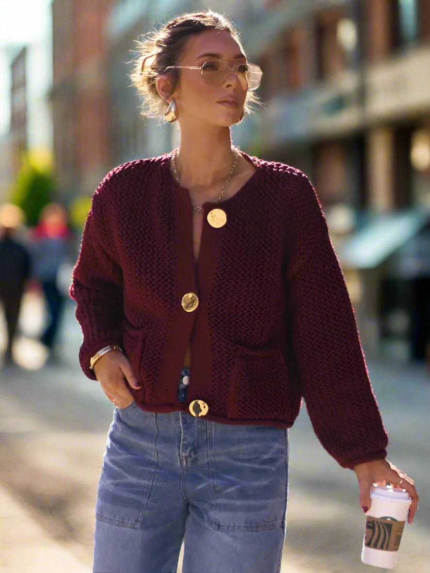 Vintage Wine Red Sweater