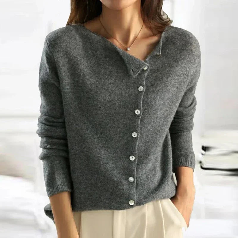 Button Design Knitted Cardigan Sweater