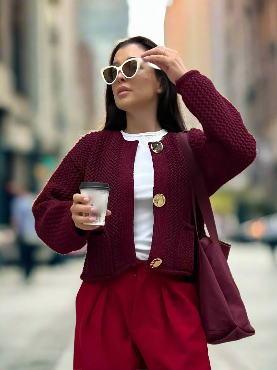 Vintage Wine Red Sweater