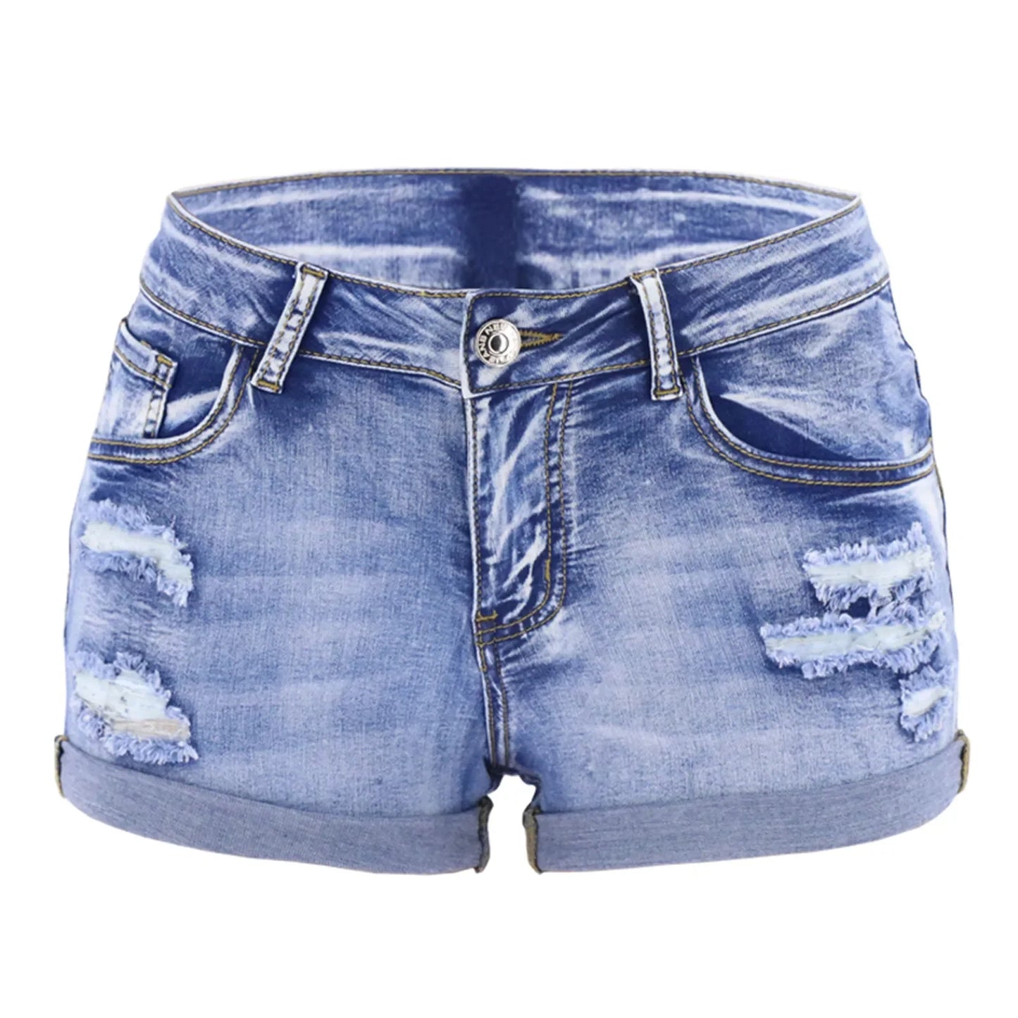 Women's Split Denim Shorts