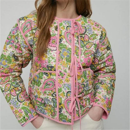 Retro Floral Puffer Jackets