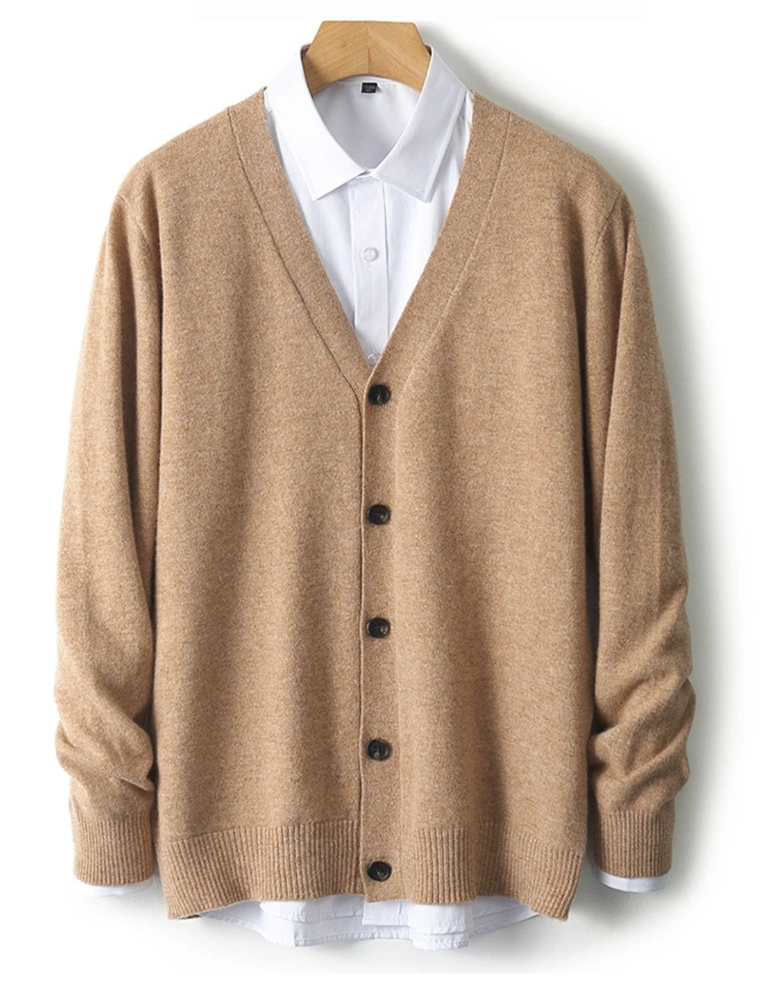 100% merino wool men's V-neck cashmere sweater