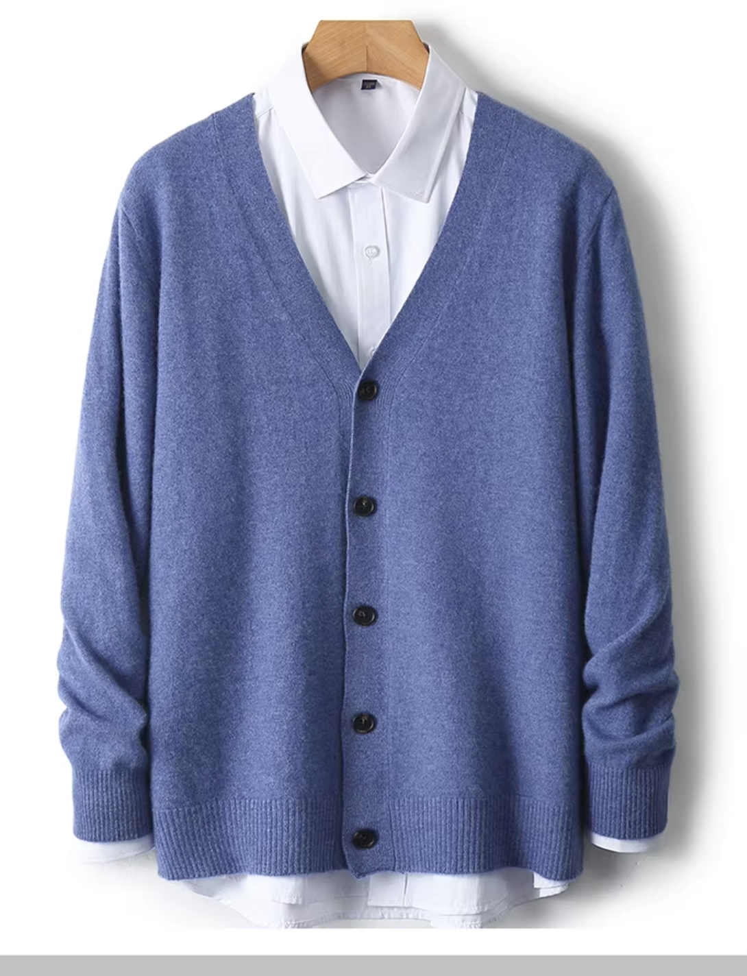 100% merino wool men's V-neck cashmere sweater