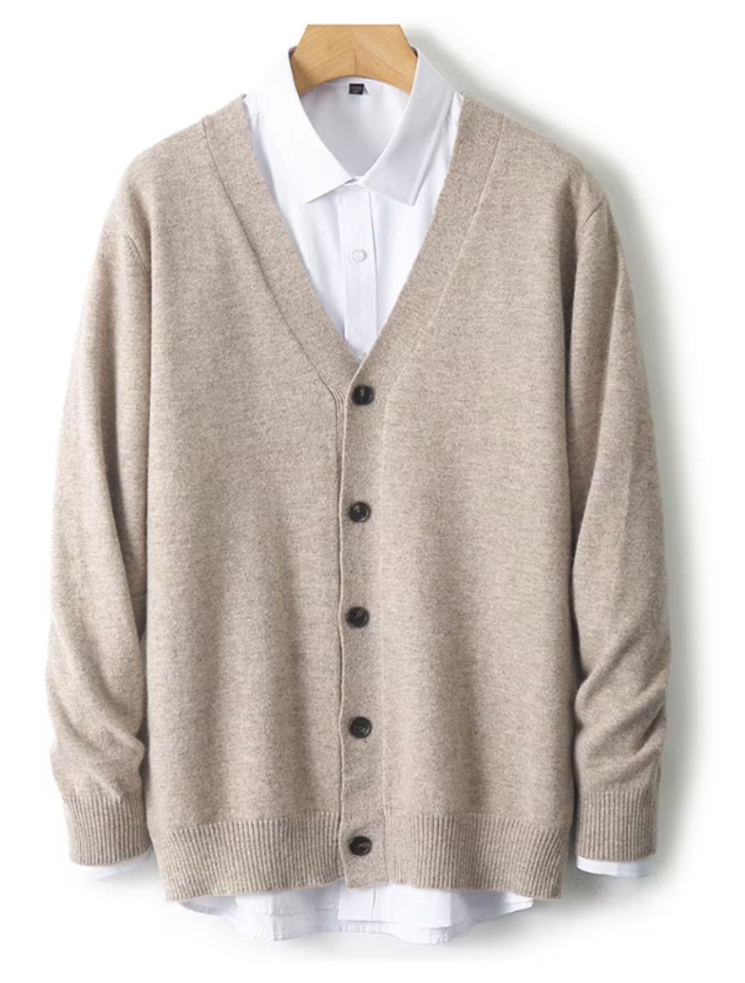 100% merino wool men's V-neck cashmere sweater