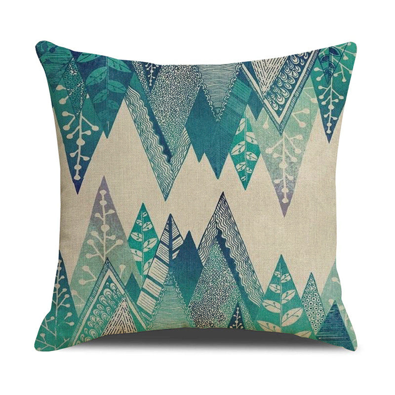 Home Fashion Simple Ocean Wave Digital Printed Pillowcase