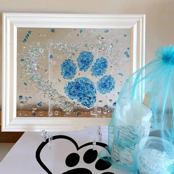 Sea Glass Art Home Decoration DIY Photo Frame