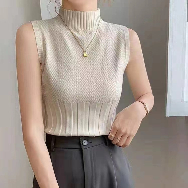 Vest Slim Turtleneck Knitted Bottoming Shirt