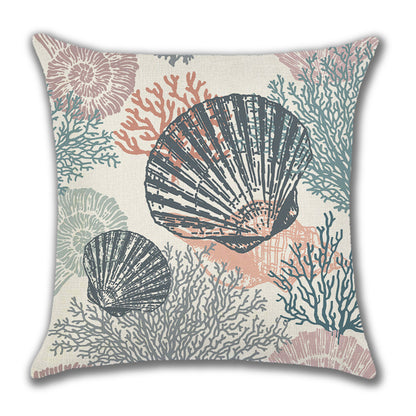 Home American Ocean Style Linen Pillow Cover